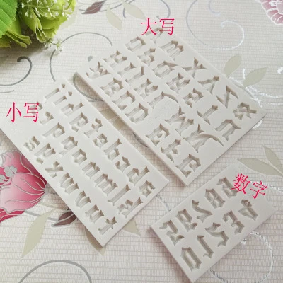 Sugarcraft 3pcs/set Capital/Letter/Number Silicone Mold Fondant Mold Cake Decorating Tools Chocolate Gumpaste Mold E913