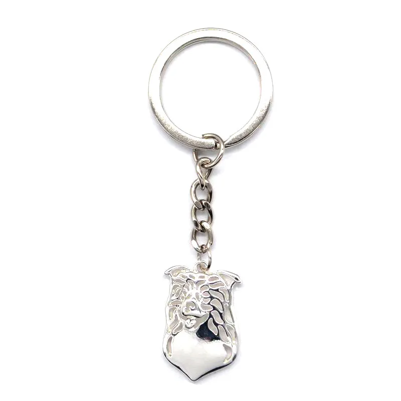 Women\'s Metal Alloy Pet Key Chains Lovers\' Border Collie Pendant Key Chains