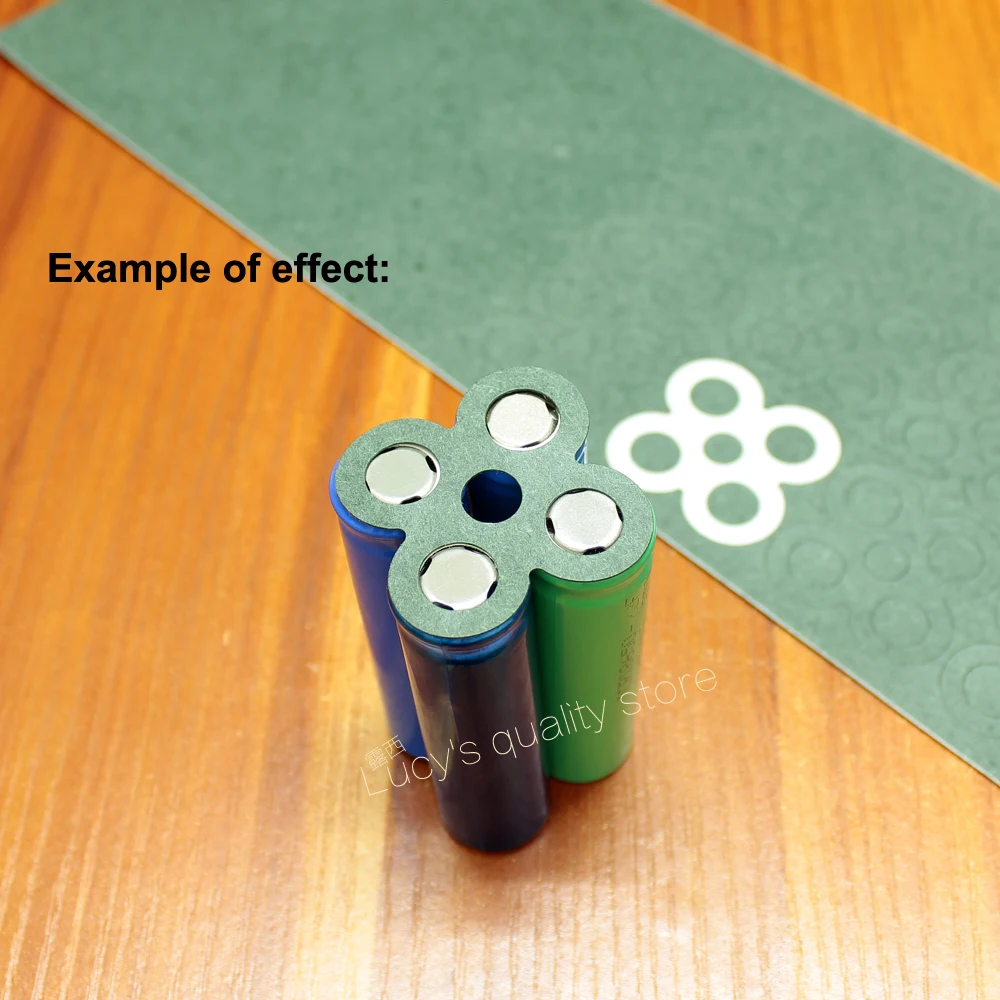 100pcs/lot 18650 Universal Lithium Battery High Temperature Insulation Gasket 18650 Battery Pack Insulation 4S Surface Mat