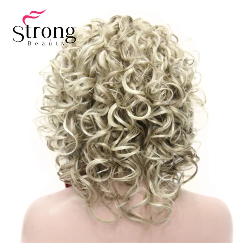 Blonde Highlights Short 3/4 Women\'s Synthetic Wigs Hairpiece Curly Hair Piece with Headband COLOUR CHOICES