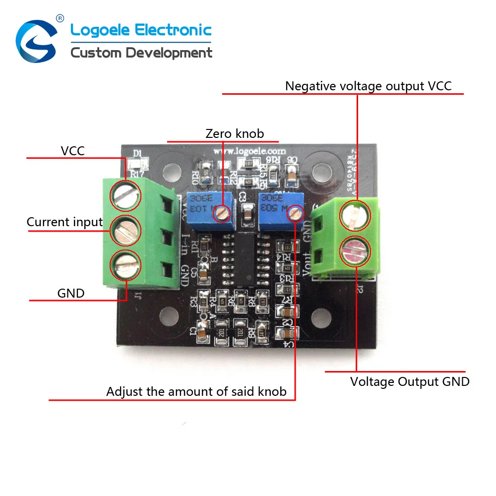 Corrente do módulo do sensor ao conversor 4-20ma da tensão a 0-3.3v 0-5v 0-10v 0-15v conversão com base