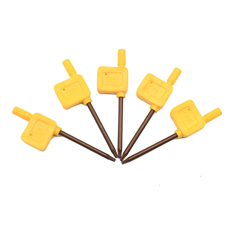 Llave de bandera amarilla T9 Torx, llave de tornillo estándar, soporte de Herramientas CNC, accesorio de torno, soporte de herramientas, accesorios