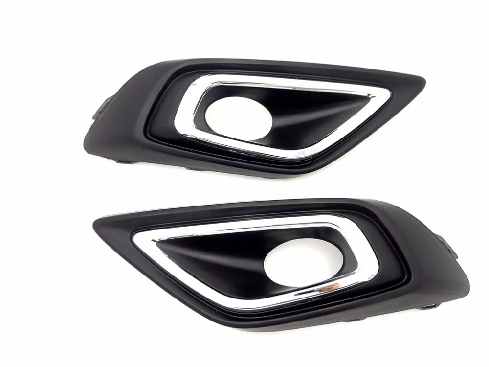 

1Pair Left & Right Side fog light lamp covers bezel For Honda Jade 2014-2016