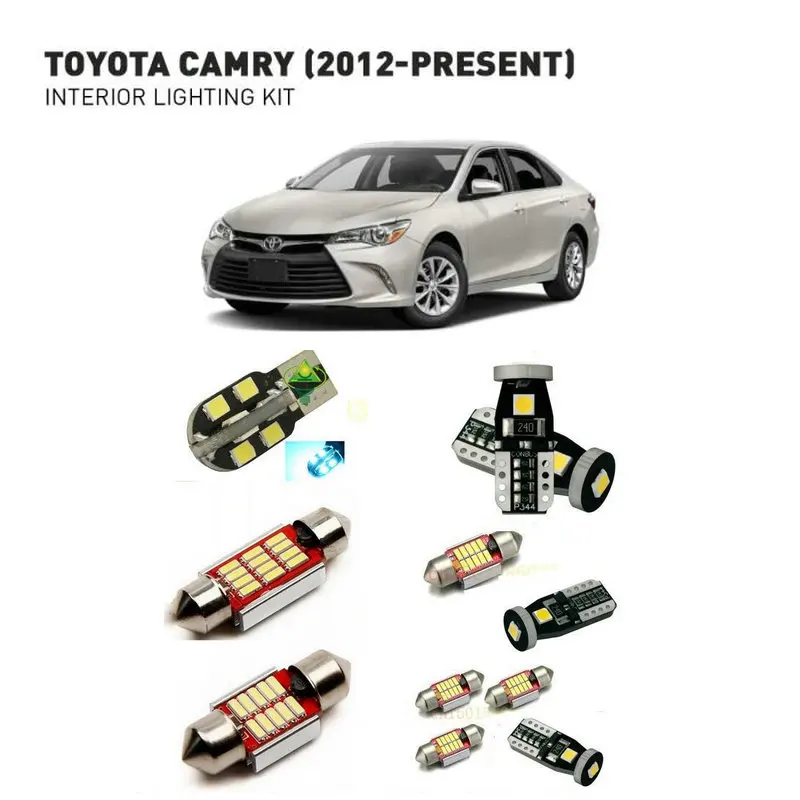 

For Toyota camry 2012+ 11pc Led Lights For Cars lighting kit automotive bulbs Canbus