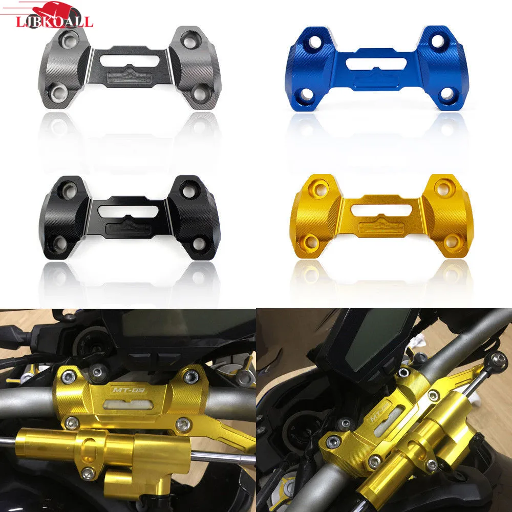 LJBKOALL Motorcycle CNC Aluminum Handlebar Risers Top Cover Clamp Mount For Yamaha MT-09 FZ-09 MT 09 2013 2014 2015 2016