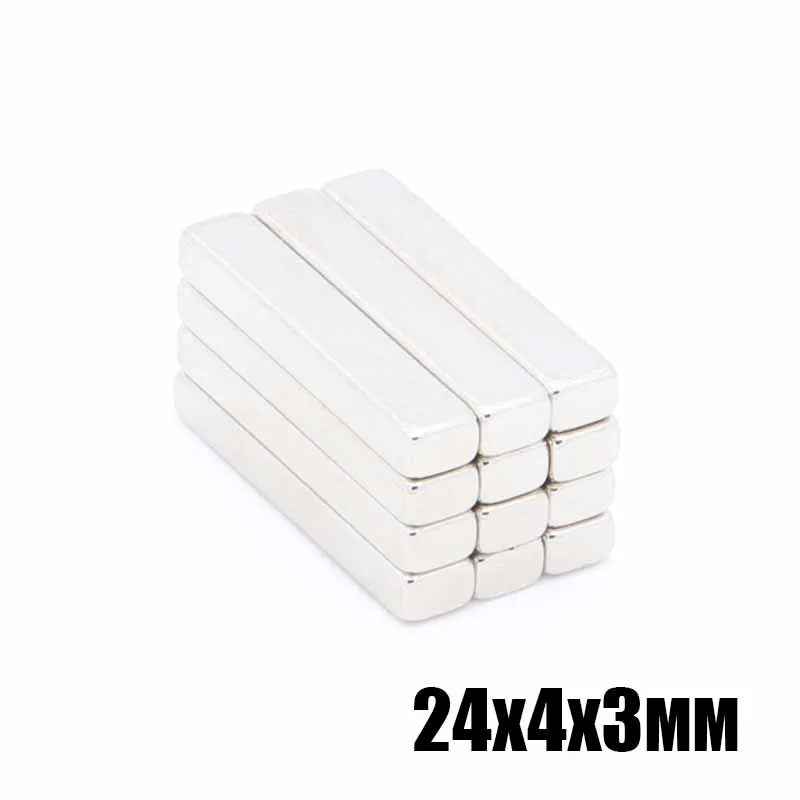 100pcs 24X4X3 mm Crystal steel door cabinet accessories cabinet with framed door with strong magnetic magnet magnet accessory