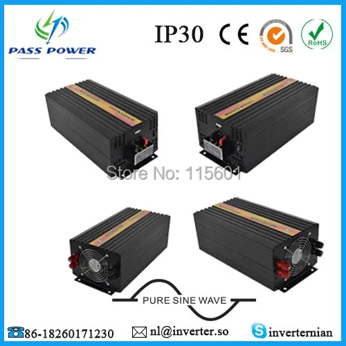 Free Shipping DC to AC Single Phrase 12V 24V 48V 100V 110V 120V 220V 230V 240V 2500W PureSine Wave Solar Power Micro Inverter