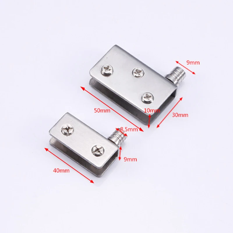 1/2/4pcs Glass Pivot Hinge Rotation Axis Stainless Steel Wine Cabinet Door for 5-8mm Glass Door Glass Pivot Clamps Door Hinges