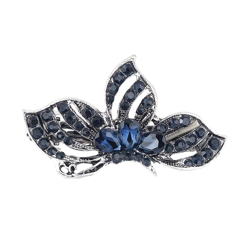 EASYA New Vintage Crystal Barrettes Hair Accessories Women Girls Elegant Butterfly Leaf Bowknot Hairpins Headwear Jewelry