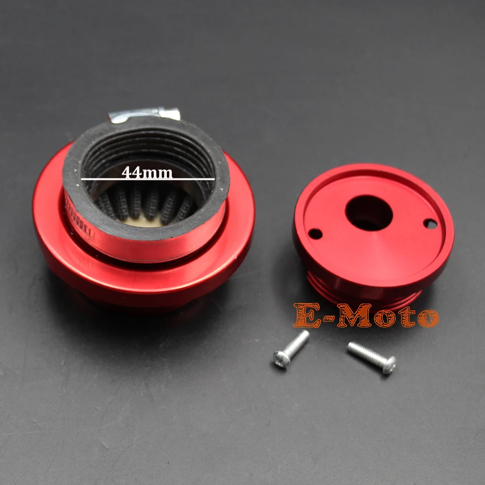 CNC Billet Aluminum Adapter Vstack With 44mm Air Filter For 2-stroke 47cc 49cc Minimoto Mini Dirt Pocket Bike new E-Moto