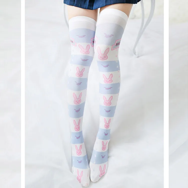 Japanese, female is sweet lolita stockings lolita soft sister stripe half socks cos field knee high socks