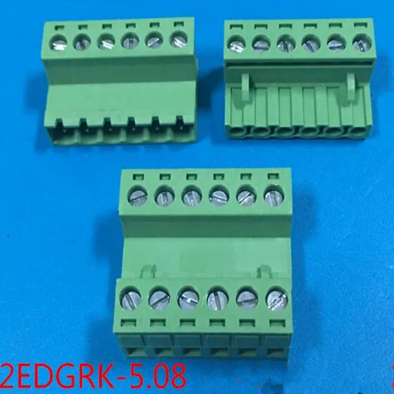 10sets  Solderless pluggable terminals KF2EDG5.08-2p/3p/4p/5p/6p/7p/8p/9p/10p-24PIN Pitch 5.08MM  Butt-type plug-in