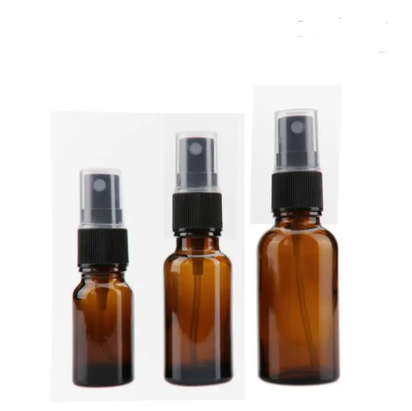 

200pcs 30ml amber glass bottle with lotion sprayer, Essential Oil Spray Glass Bottle, Perfume bottle