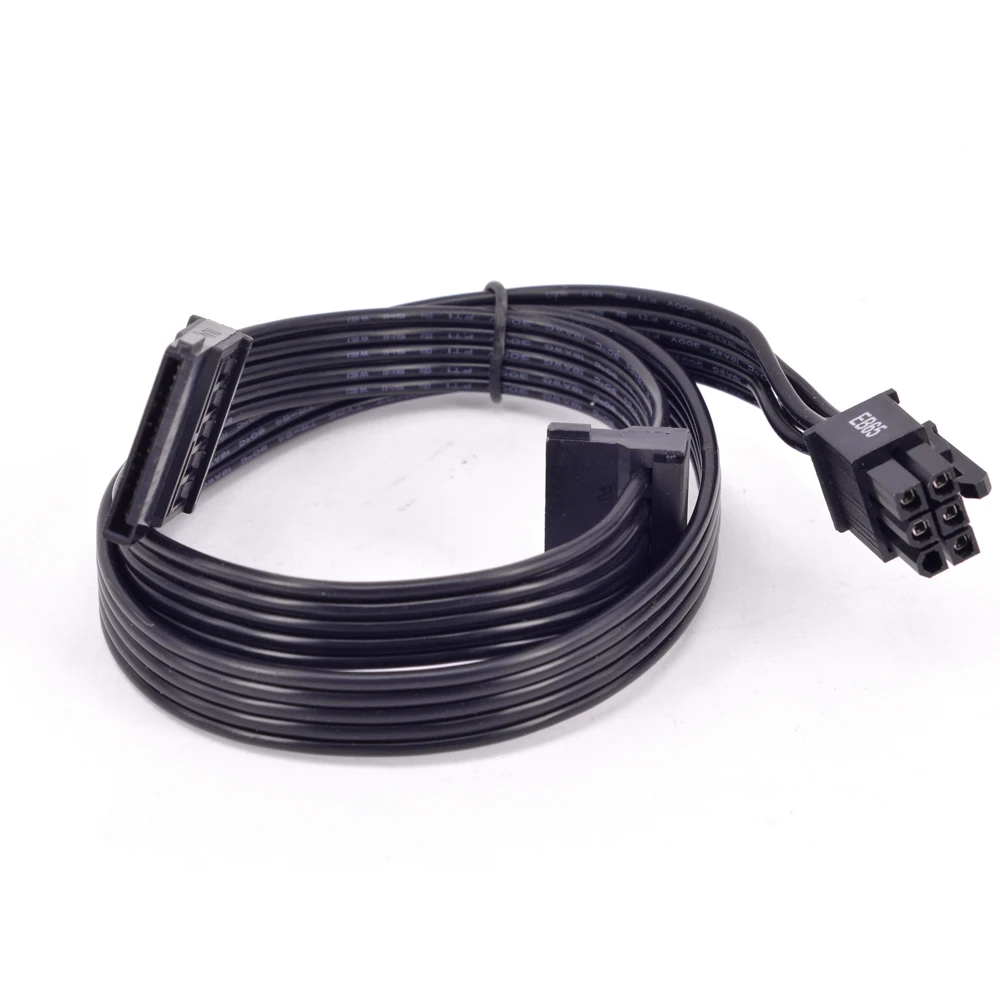 6 Spille 1 per 2 3 4 SATA 15 Spille di Alimentazione Cavo del Divisore Moltiplicatore di Porte per Seasonic di MESSA A FUOCO PIÙ KM3 XP2 XM2 XP3 X