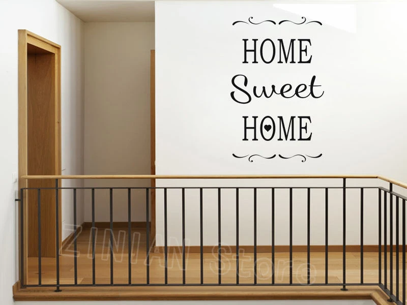 Sweet Home Quote Wall Stickers Vinyl Lettering Word For Front Door or Wall Art Decal Sticker Living Room Entryway Decor Z471