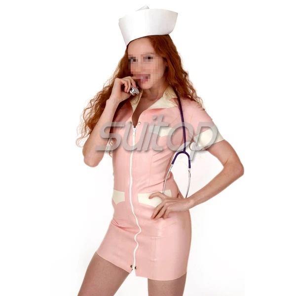 rubber nurses uniform latex dress