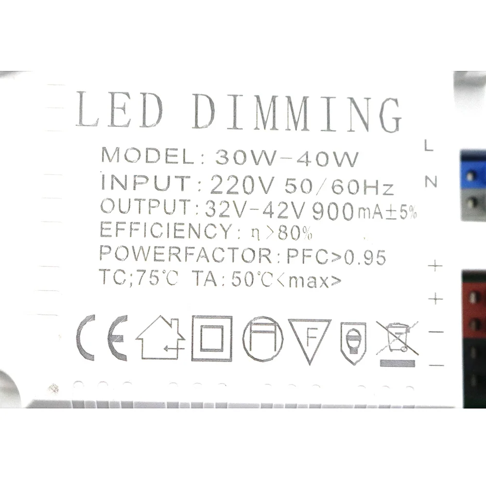 30W-40W Dimmable Led Driver Isolated 900mA 30W 32W 35W 40W Power Supply AC 220V DC32V - 42V for LED Dimming Ceiling lights Bulb