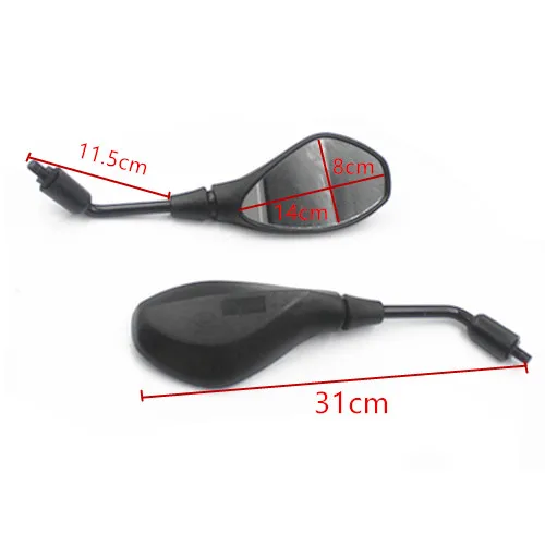 Motorcycle Black 10mm Rear View Mirrors For BMW F800GS F650GS F800R 2008-2011Aprilia SL750 SHIVER DORSODURO 1200 MANA 850