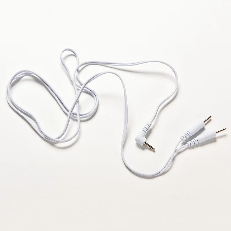 1 sztuk 2.5mm połączenie masaż i relaks biały elektroterapia elektrody przewody przyłączeniowe kabel do masażer Tens gorąca sprzedaż — zdjęcie 4