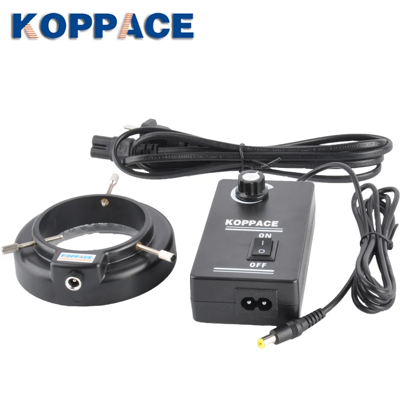 KOPPACE المجهر قابل للتعديل حلقة مصباح 56 مصباح ليد مصدر مجهر ستيريو مصدر الإضاءة قابل للتعديل LED مصباح مصمم على شكل حلقة