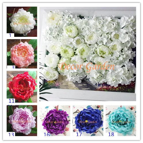 Artificial Silk Peony Flower Heads, Wedding Wall Arch, Home Party Decorative, High Quality Flowers, DIY, 50Pcs