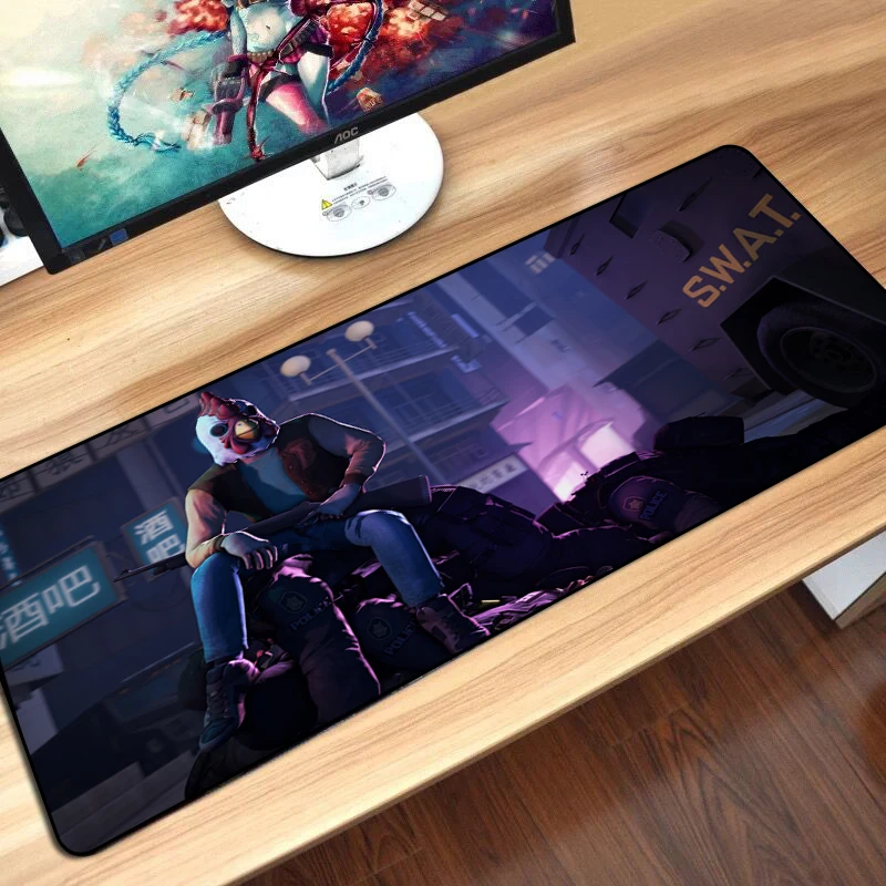 MousePad CS GO Print Overlock Edge PC Computer Gaming Mouse Pad XXL Rubber Mat For League of Legends Dota 2 for Boyfriend Gifts