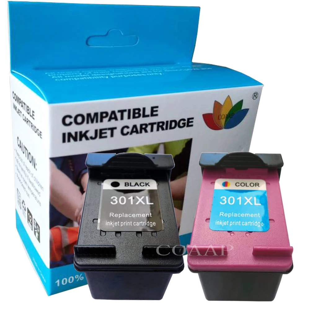 Compatible Ink for HP 301 XL Deskjet 1000 1010 1050 1050A 2510 2514 2540 2542 2547 Printer，Refilled Ink Cartridges hp301