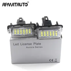 2PCS CANbus White For Toyota Yaris/Vitz Camry Corolla Prius C Ractis Verso S Led Licence Number Plate LED Lamp Light OEM REPLACE