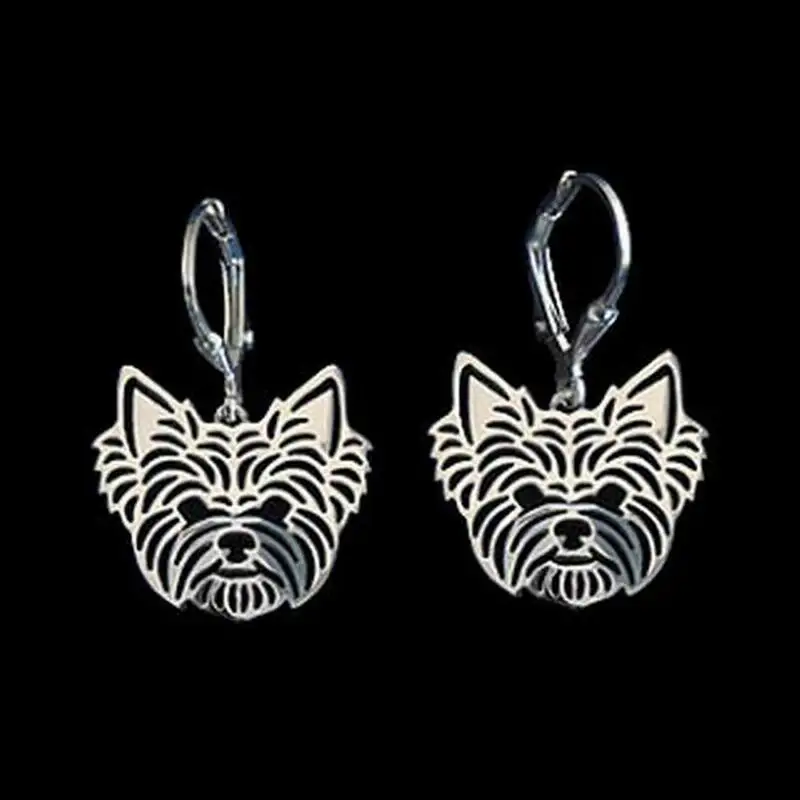 Fashion Alloy Yorkshire Terrier Earrings Lovers\' Jewelry Dog Drop Earrings