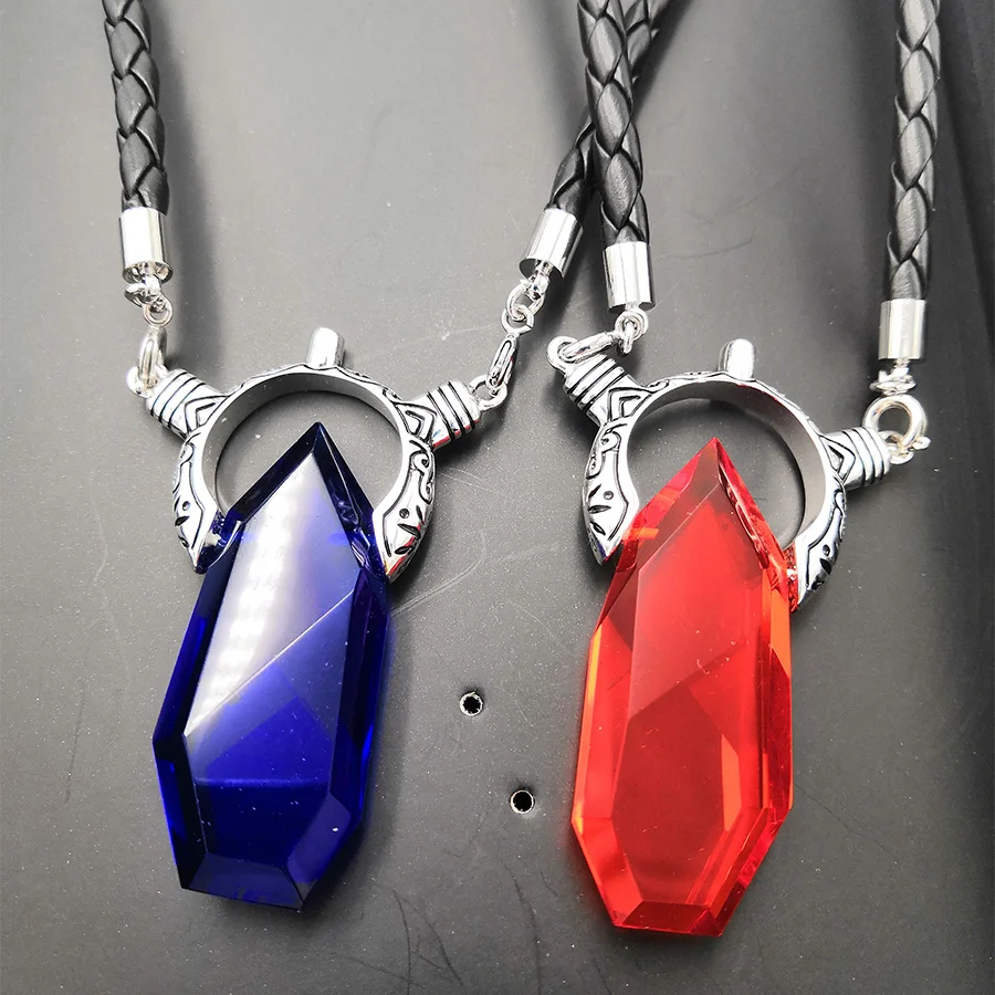 DMC Dante Vergil Crystal Pendant Necklace Men Jewelry Valentine's Day Gift For Boys Boyfriend