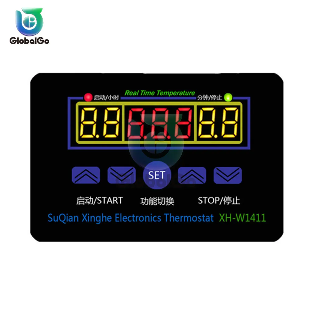 Imagem -02 - Display Lcd Digital Termostato Multifunções Controlador de Temperatura Sensor Interruptor55 Degrees 120 Graus Ac110220v dc 12 v Xh-w1411