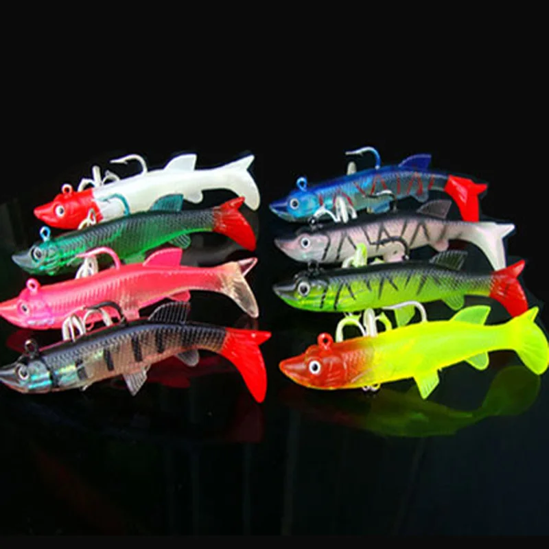 Fishing Soft Lure Lead Fish Jig Head Worm Bait 18g 27g 33g 3D Eye Artificial Sardine Lures 1 Piece Sale