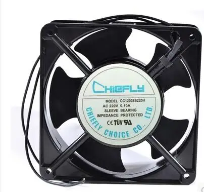 Original genuine CC12038S220H 120*120*38MM 0.10A 2 wire cooling fan cabinet heat dissipation