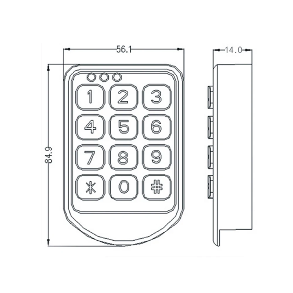 Fechadura eletrônica para gabinete/escritório, hotel, piscina, armário digital com senha para teclado, faça você mesmo