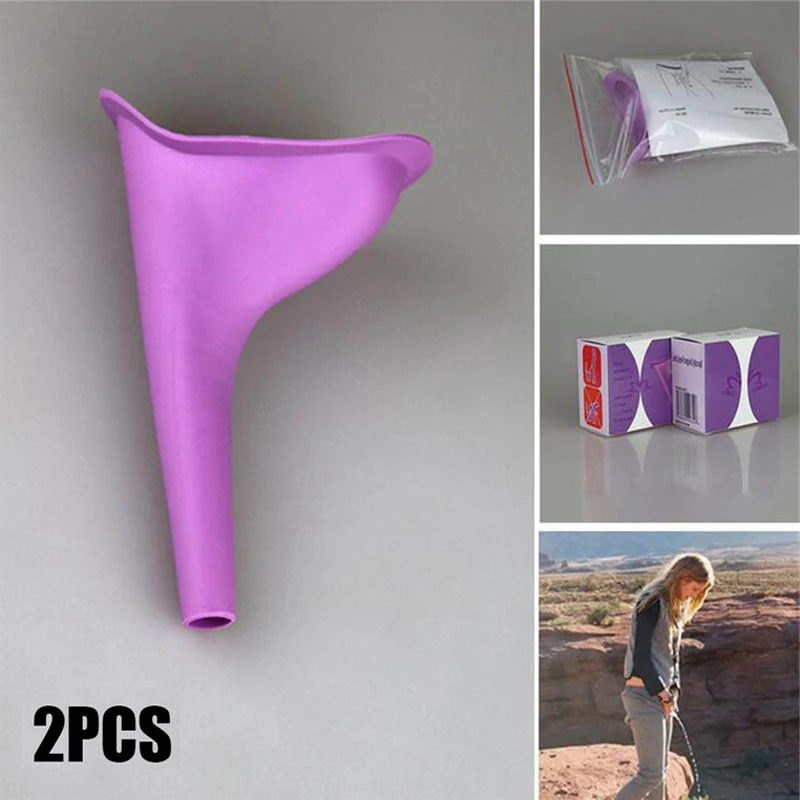 2 Female Urinals Woman Urinal Girl Portable Urine Device for Girls Urinals Standing Urinal Camping Device Silicone Woman Urinary