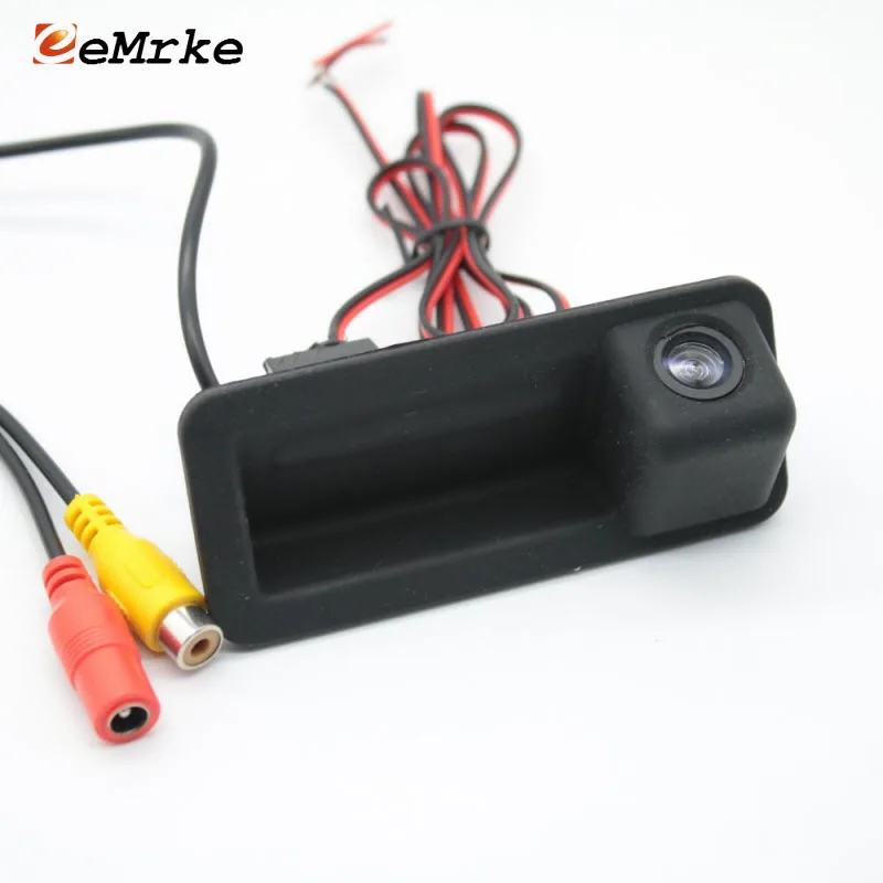 EEMRKE CCD Trunk Handle Camera HD Night Vision Car Rear View Backup Camera for Jaguar XE X760 2015 / XF X260 2008-2014 15 16