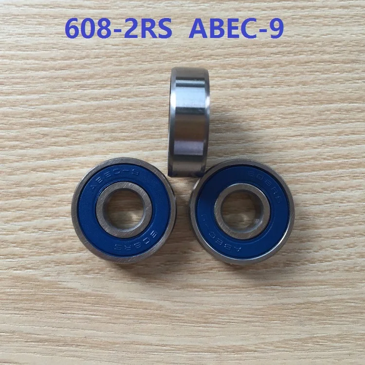 500pcs/lot ABEC-9 608RS 608-2RS 608 2RS RS Bearing 8x22x7 mm Deep Groove Ball bearing rubber sealed 8*22*7 mm ABEC9