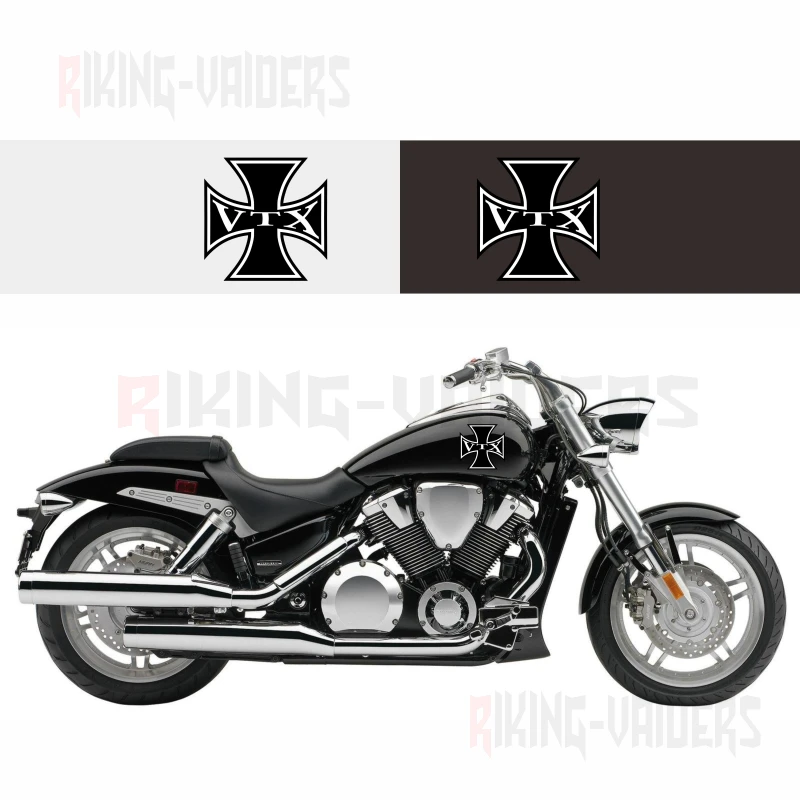 Custom Cross Decals Fuel Tank Stickers Fender Sticker For Honda VTX VTX1800 VTX1300