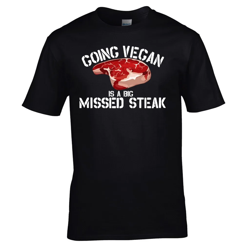 Funny Meat Eater T-Shirt - Going Vegan Is A Big Mistake Butcher Carnivore Newest Style 3D Printed Men Homme Summer T Shirts