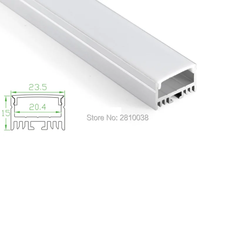 

100 X 1M Sets/Lot Recessed wall led strip aluminium profile and wide square led alu extrusion for wall or ceiling lights