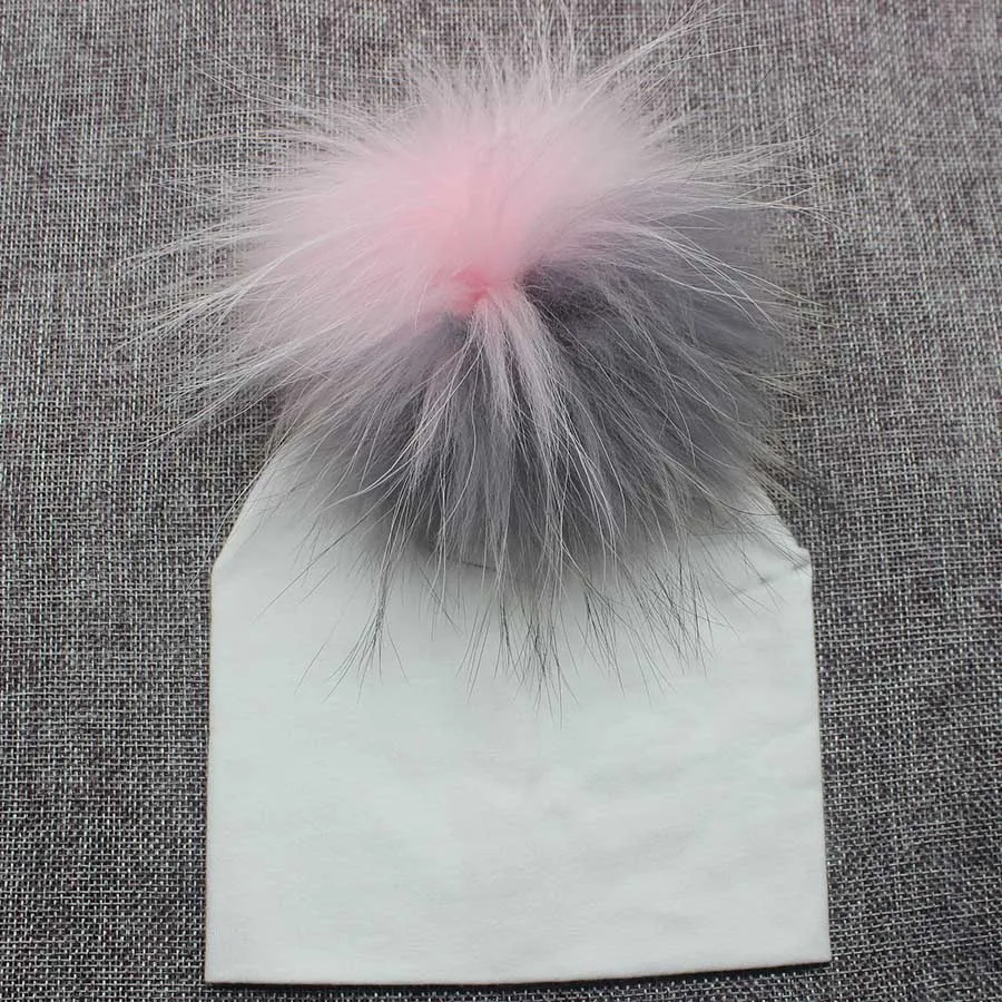 Baby Cotton Hat Girl Boy 0-2Years Newborn Hat Kids Pom Pom Hat Black White Grey Pink Beanie Knit Spring Autumn Winter Cap