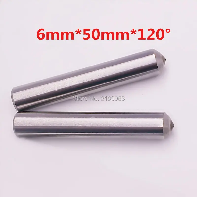 

10pcs/lot 6mm dia 50mm length 120 degree engraving machine use metal engrave diamond tipped drag engraver bit