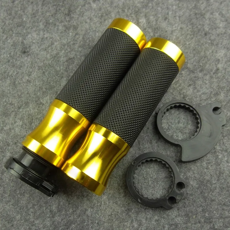 7/8\'\' 22mm Universal Motorcycle Handle bar / Handlebar Grips leather and aluminum Material