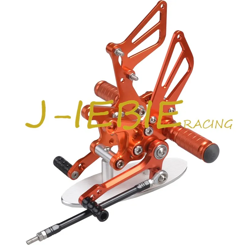 CNC Racing Rearset Adjustable Rear Sets Foot pegs For Suzuki GSXR1000 2001-2004 GSXR600 GSXR750 2001-2005 SV650 SV1000 ORANGE