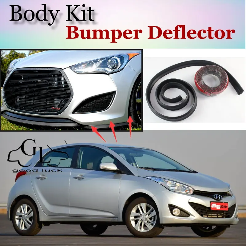 For Hyundai HB20 HB 20 Bumper Lip / Front Spoiler Deflector For Car Tuning View / Body Kit / Strip Skirt