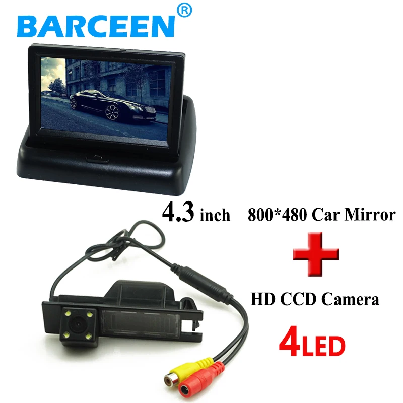 

4.3" foldable car reversing mointor+4 led auto car backup monitor for Opel Astra H /Corsa D/ Meriva A /Vectra C/Zafira B/FIAT