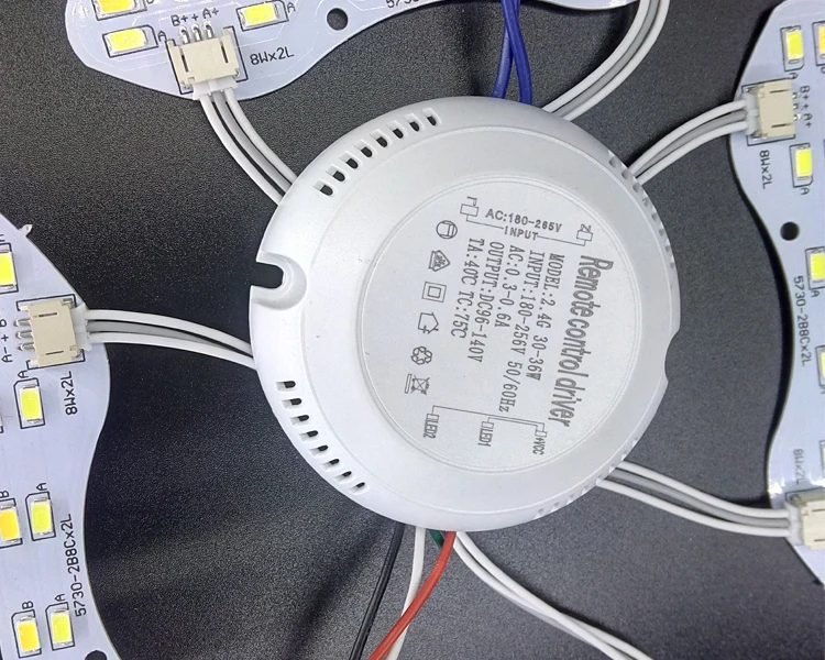 NEW 32w 2.4g rf remote control led ceiling light Lamp plate 5730smd circular panel color temperature is adjustable