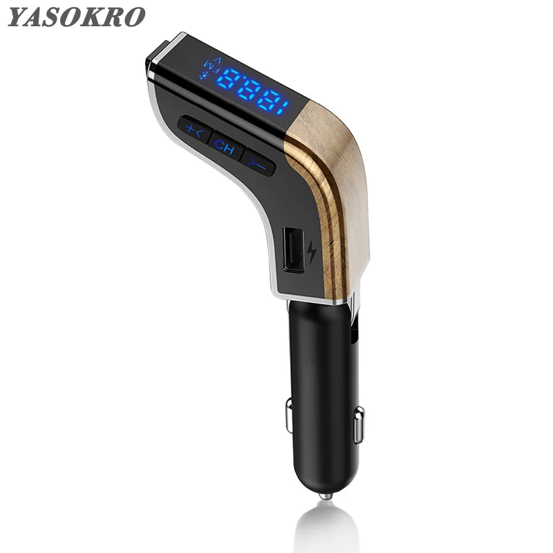  Bluetooth Car Kit Handsfree FM Transmitter Wireless Music MP3 Player Support TF Card/U Disk HD voltage detection display