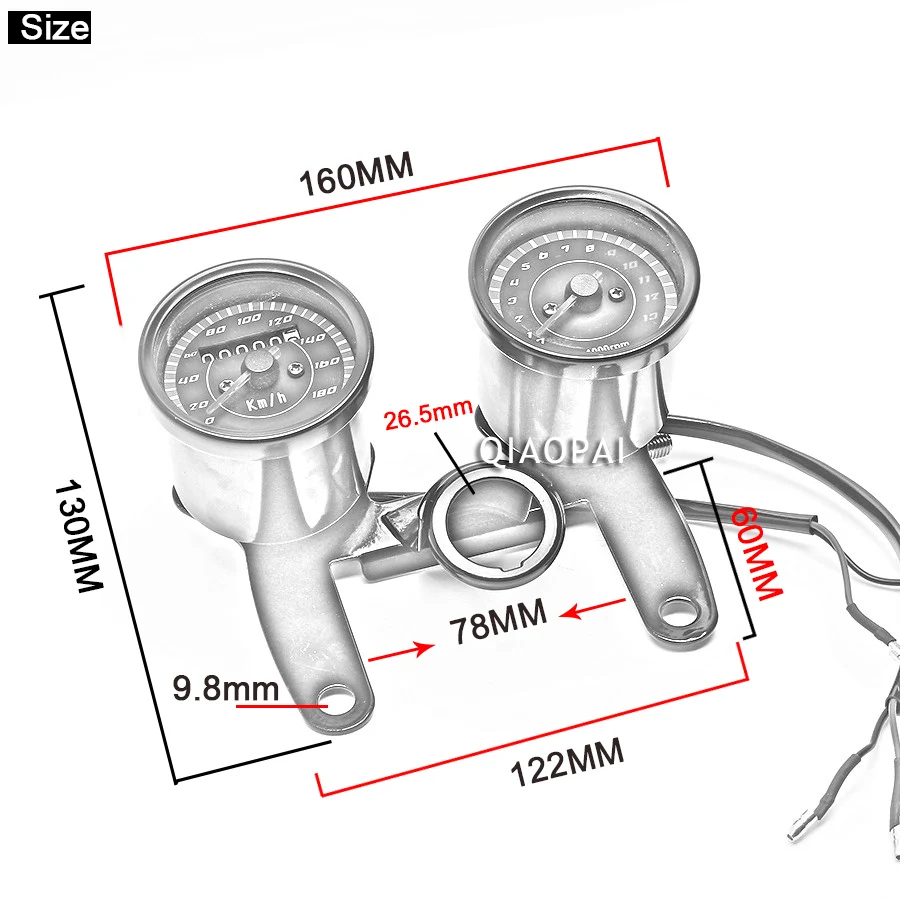 Motorcycle Mechanics Instruments Electronic Meter Odometer Speedometer Pointer Digital Instruments KM/H for Honda Yamaha Suzuki