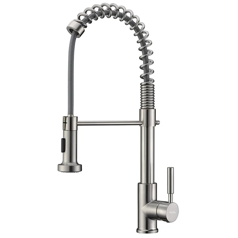 Kitchen Faucet Durable and Sturdy Pull Out Kitchen Faucet with Sprayer Brushed Nickel Kitchen Sink Faucet